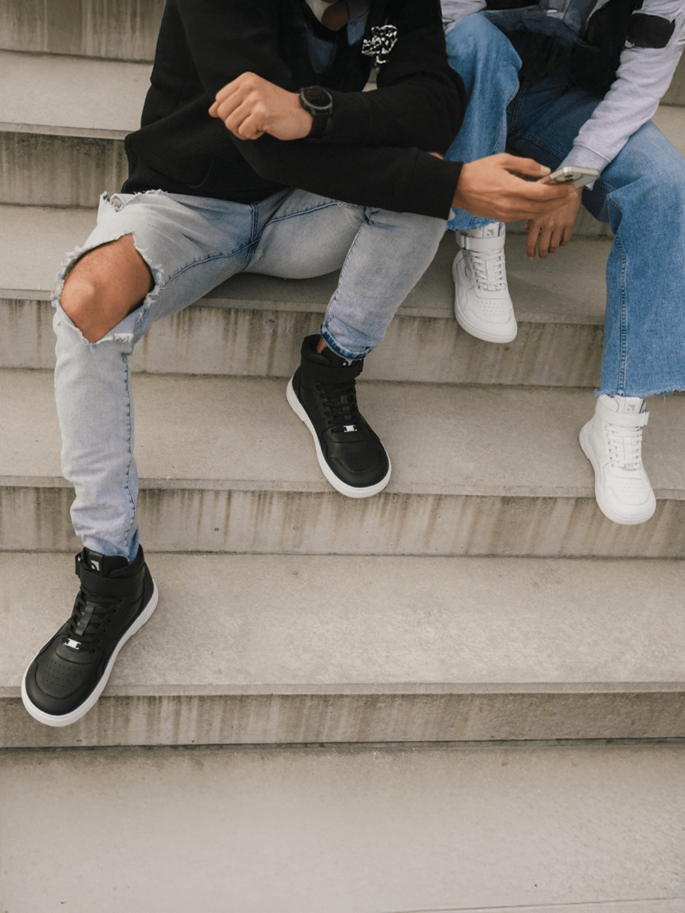 Barefoot Sneakers Barebarics Zing - High Top - All White - Barefoot Shoe Store