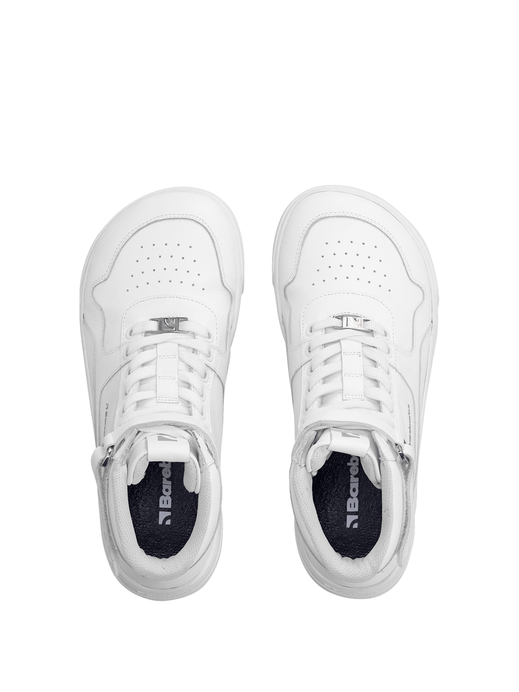 Barefoot Sneakers Barebarics Zing - High Top - All White - Leather - Barefoot Shoe Store