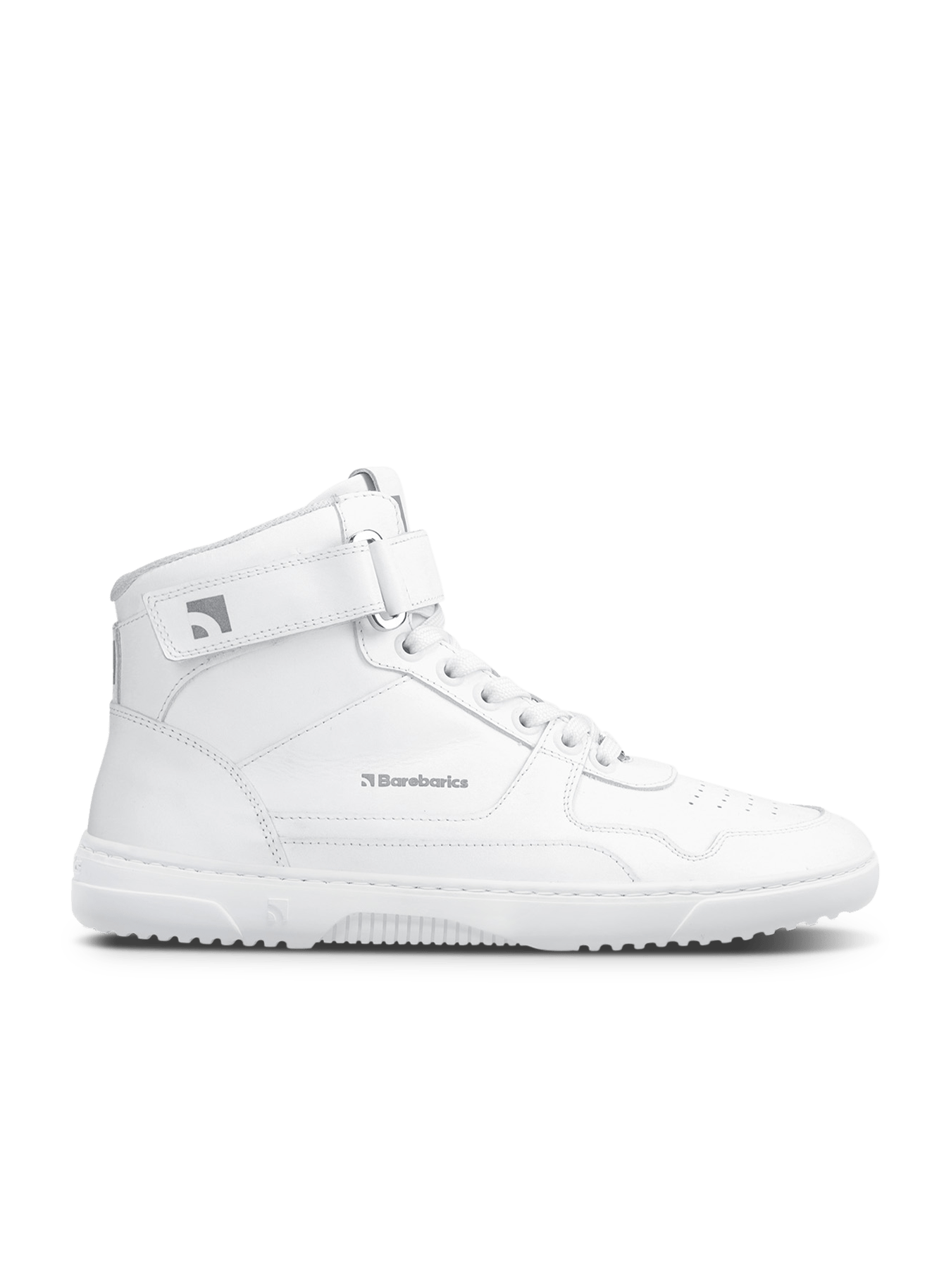 Barefoot Sneakers Barebarics Zing - High Top - All White - Leather - Barefoot Shoe Store