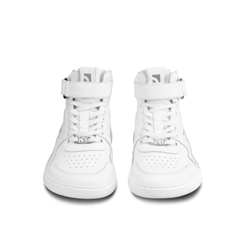 Barefoot Sneakers Barebarics Zing - High Top - All White - Leather - Barefoot Shoe Store