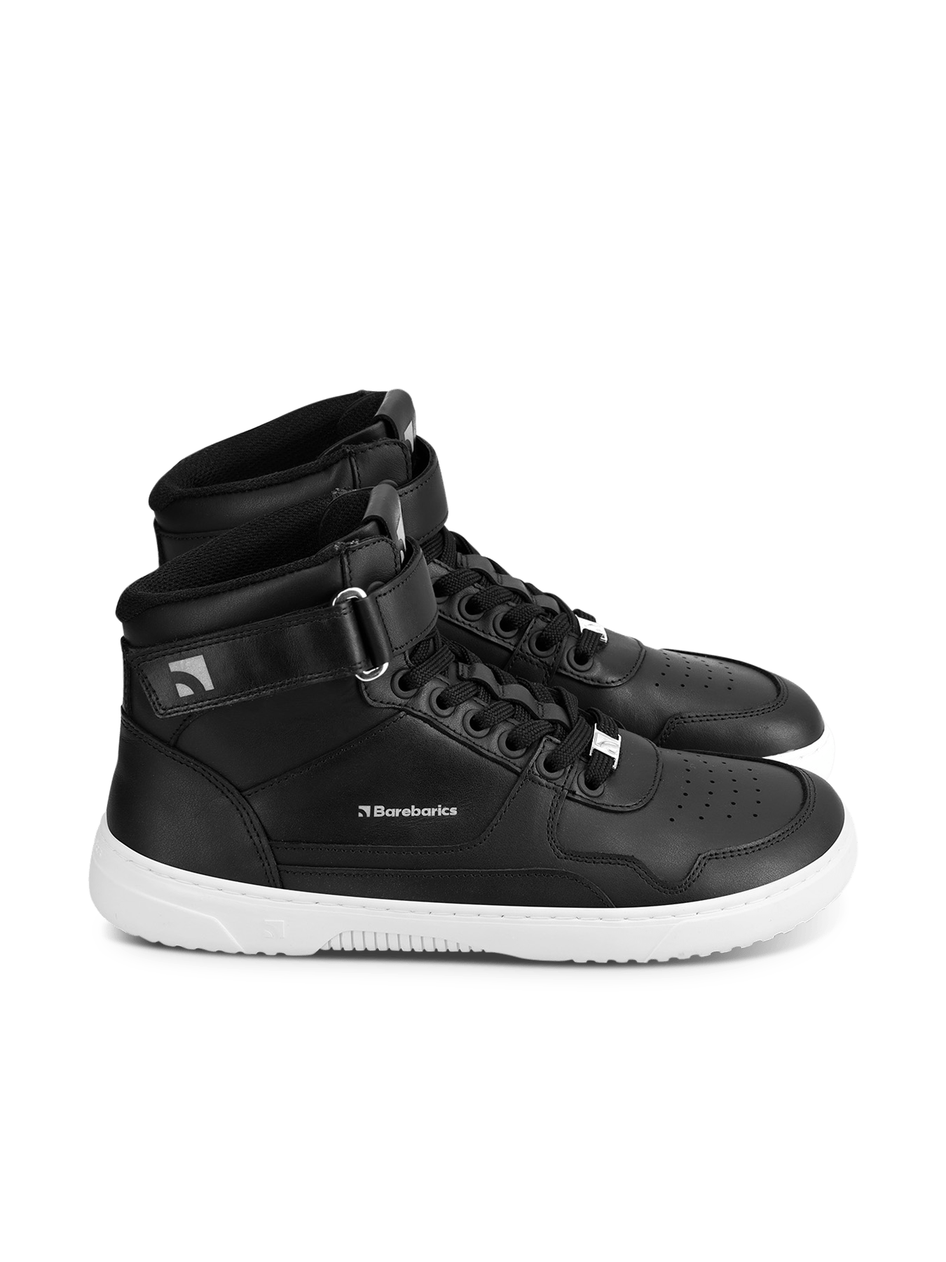Barefoot Sneakers Barebarics Zing - High Top - Black & White - Barefoot Shoe Store