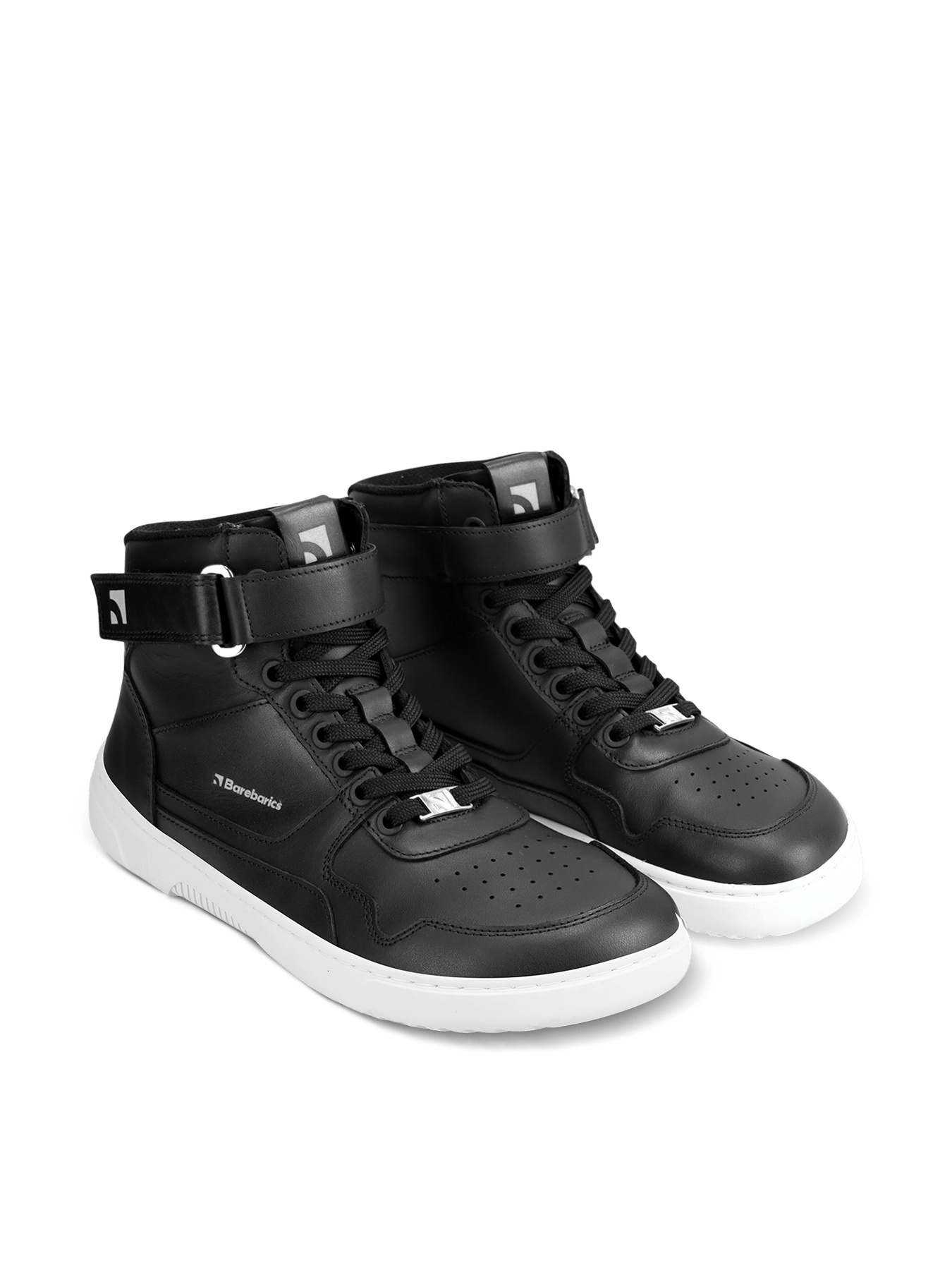 Barefoot Sneakers Barebarics Zing - High Top - Black & White - Barefoot Shoe Store