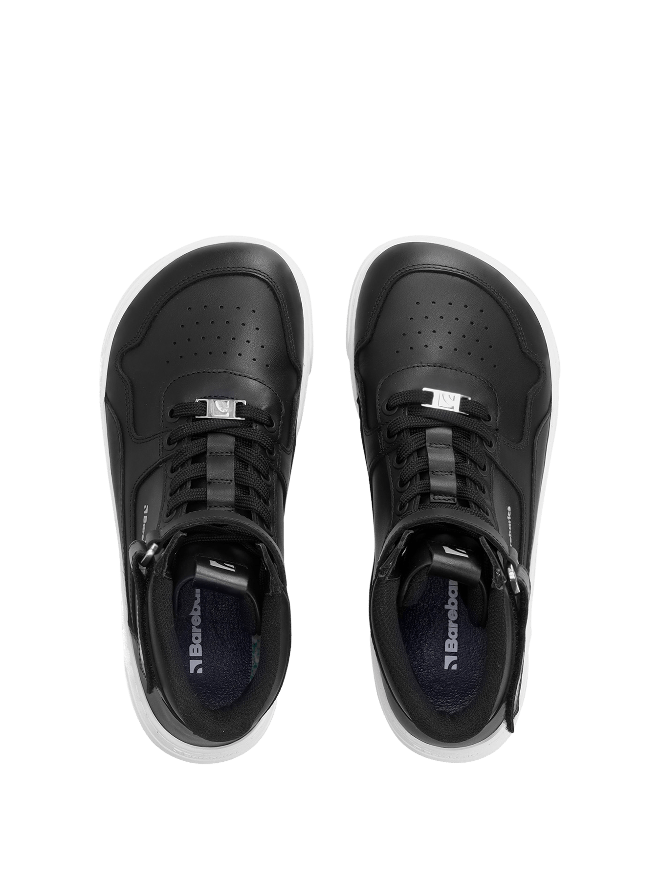 Barefoot Sneakers Barebarics Zing - High Top - Black & White - Barefoot Shoe Store