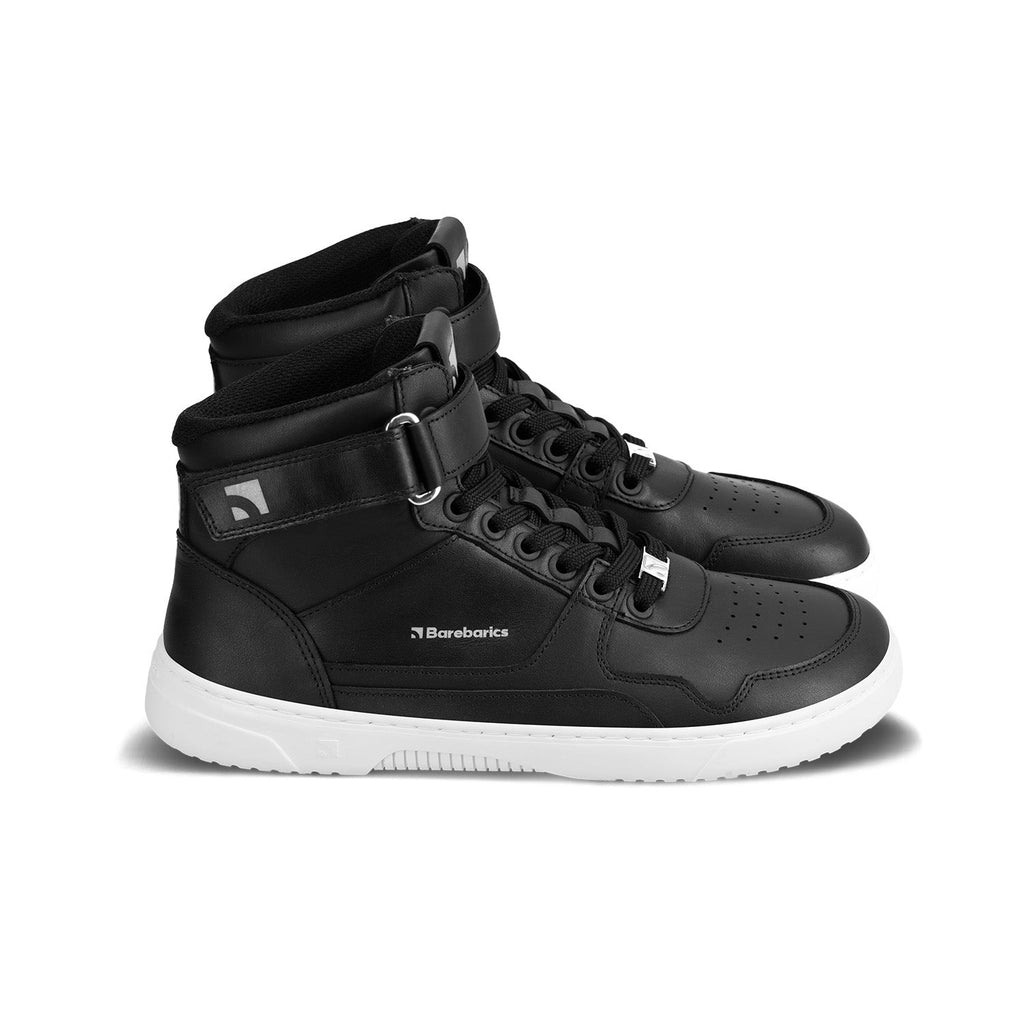Barefoot Sneakers Barebarics Zing - High Top - Black & White - Barefoot Shoe Store