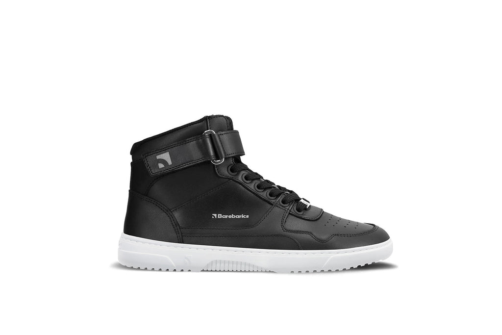 Barefoot Sneakers Barebarics Zing - High Top - Black & White - Barefoot Shoe Store