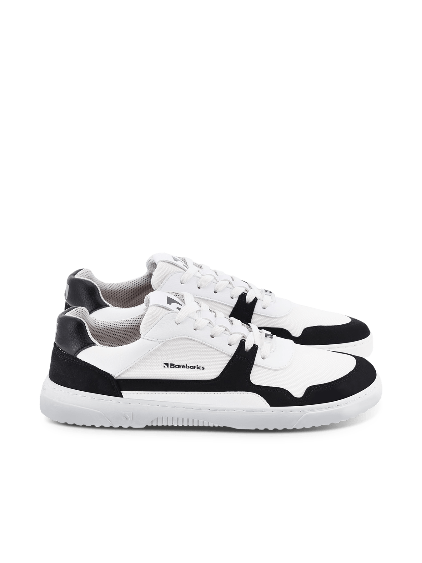 Barefoot Sneakers Barebarics - Zing - White & Black - Barefoot Shoe Store