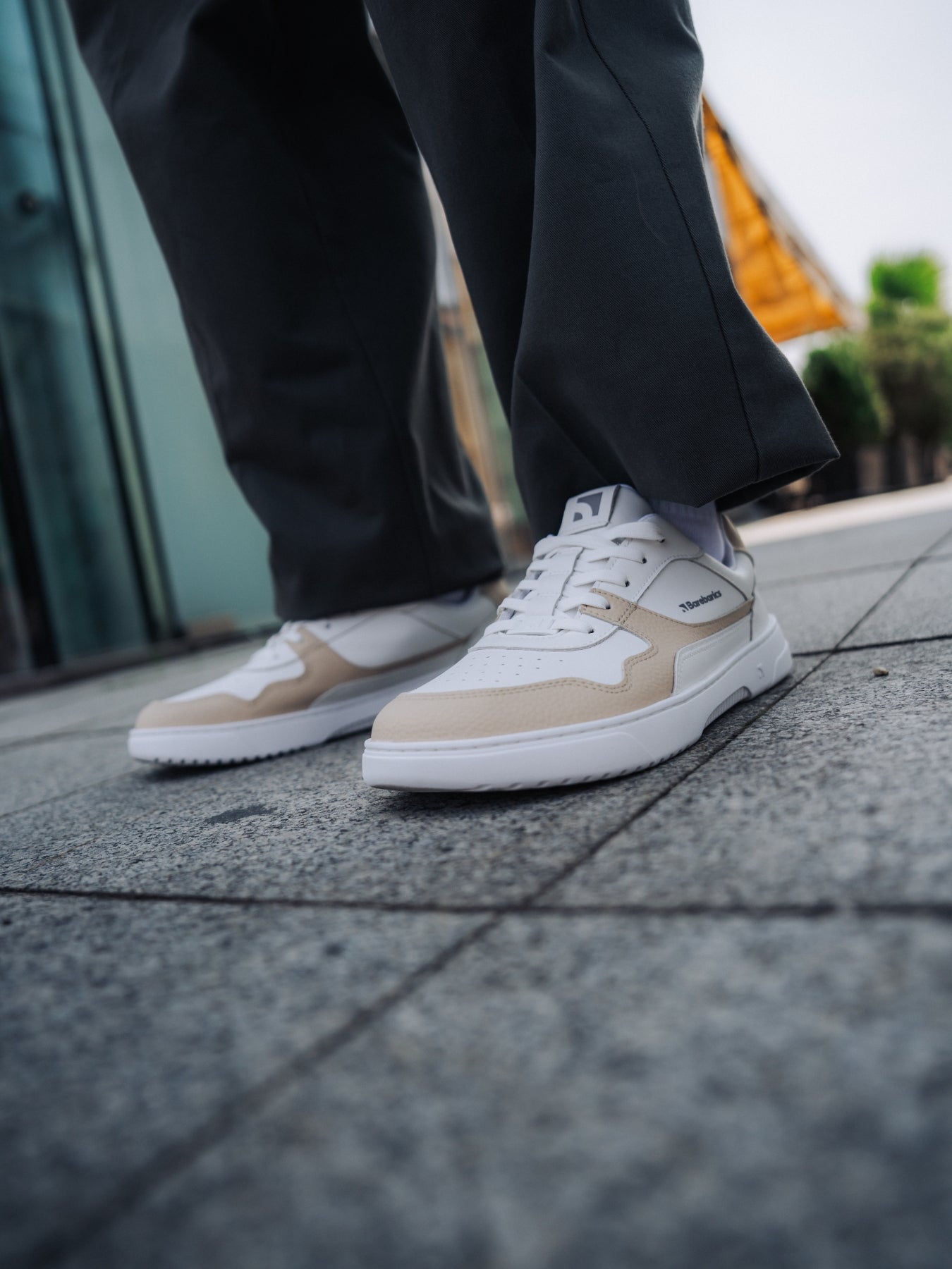 Barefoot Sneakers Barebarics Zing - White & Cream - Barefoot Shoe Store