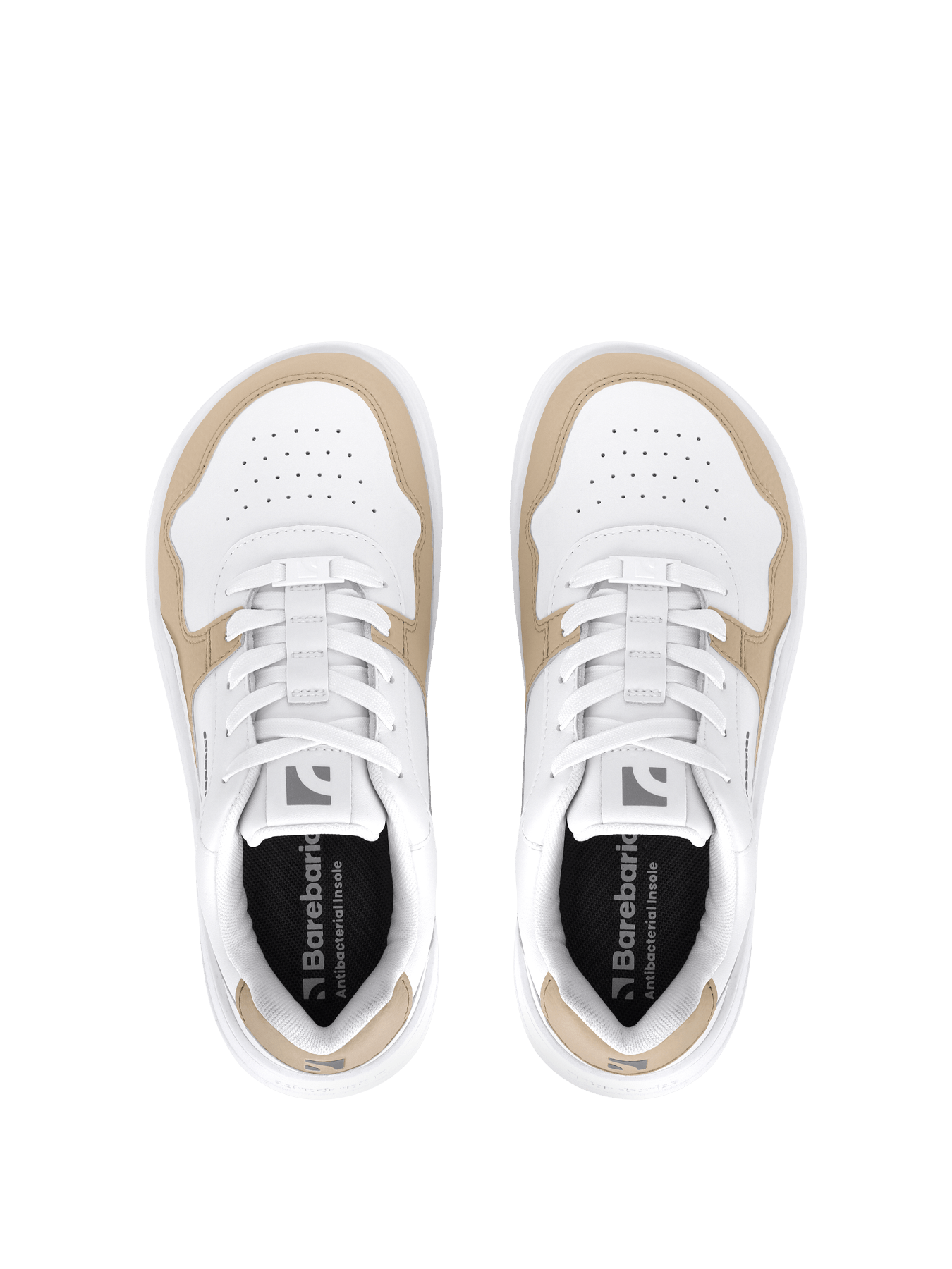 Barefoot Sneakers Barebarics Zing - White & Cream - Barefoot Shoe Store
