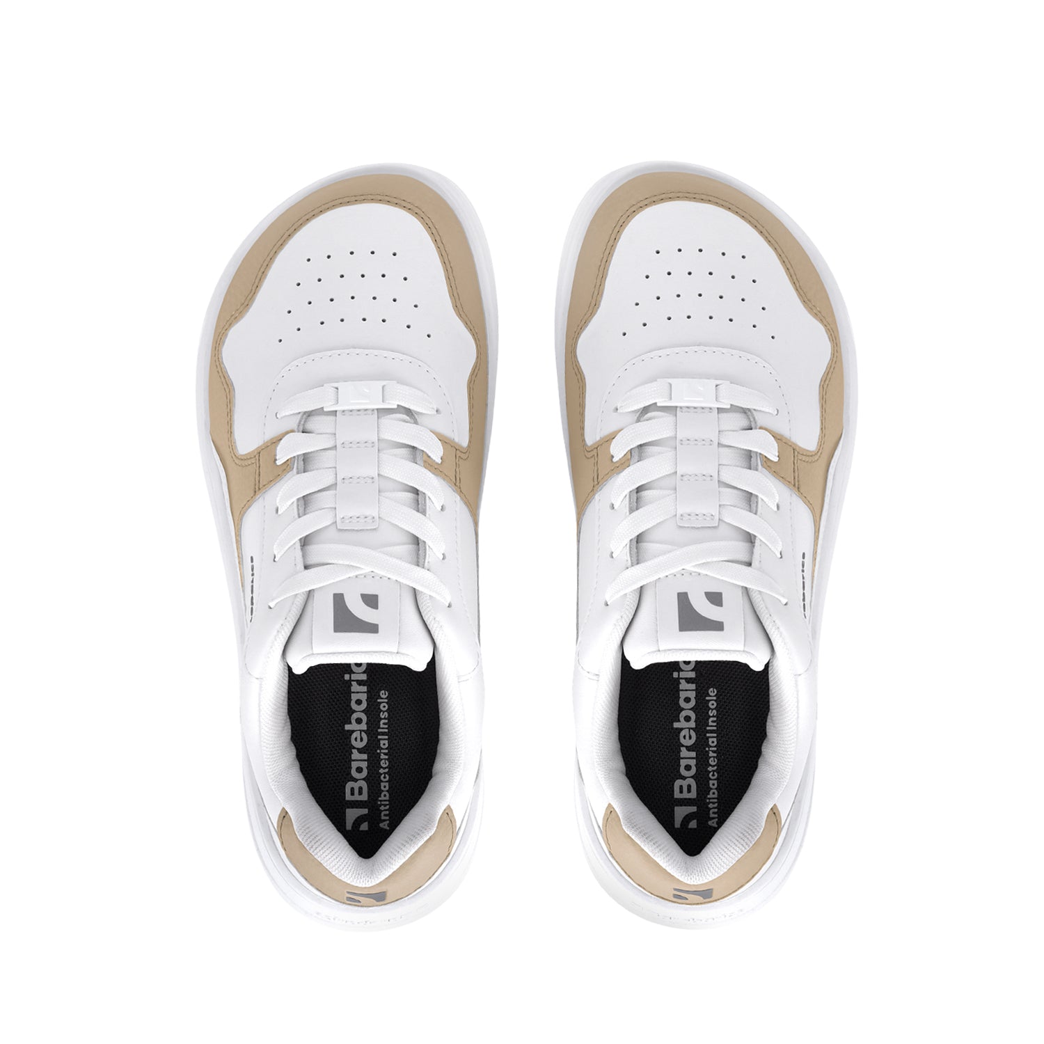 Barefoot Sneakers Barebarics Zing - White & Cream - Barefoot Shoe Store