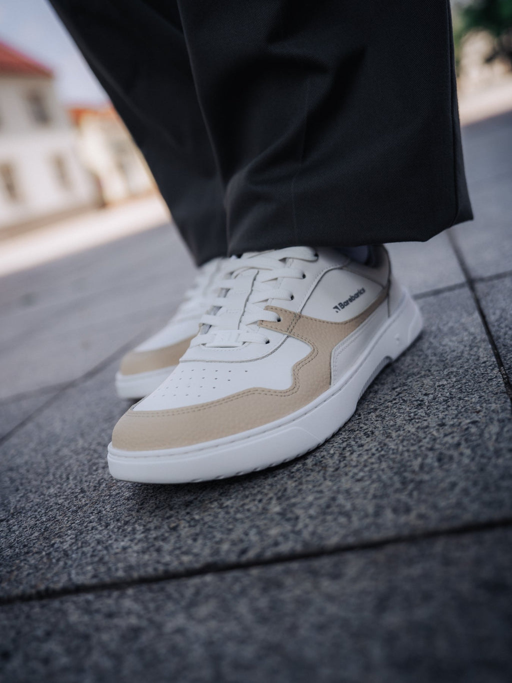 Barefoot Sneakers Barebarics Zing - White & Cream - Barefoot Shoe Store