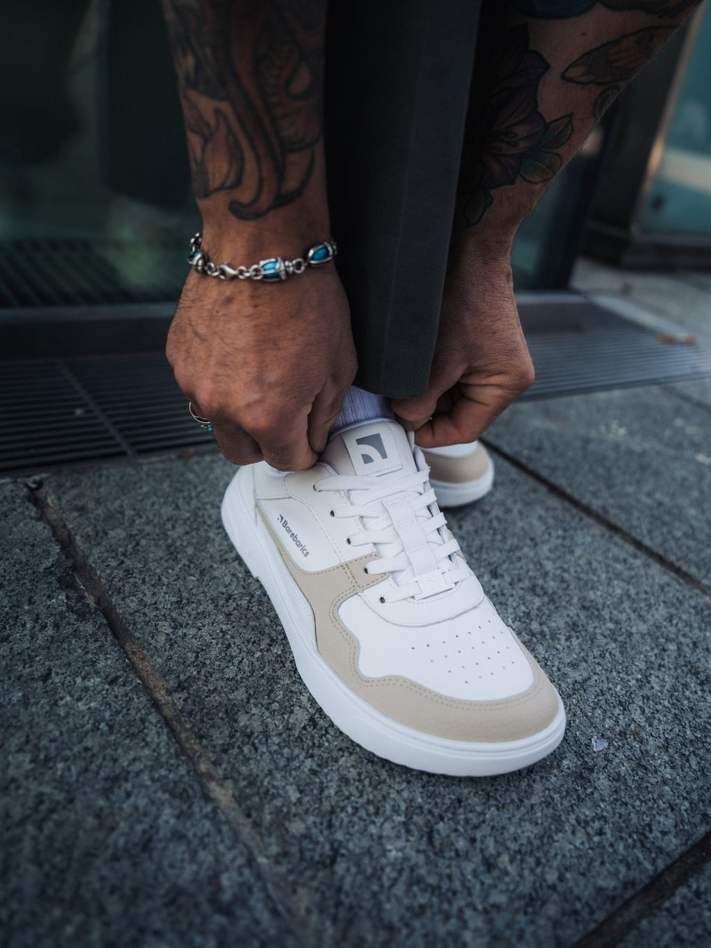 Barefoot Sneakers Barebarics Zing - White & Cream - Barefoot Shoe Store