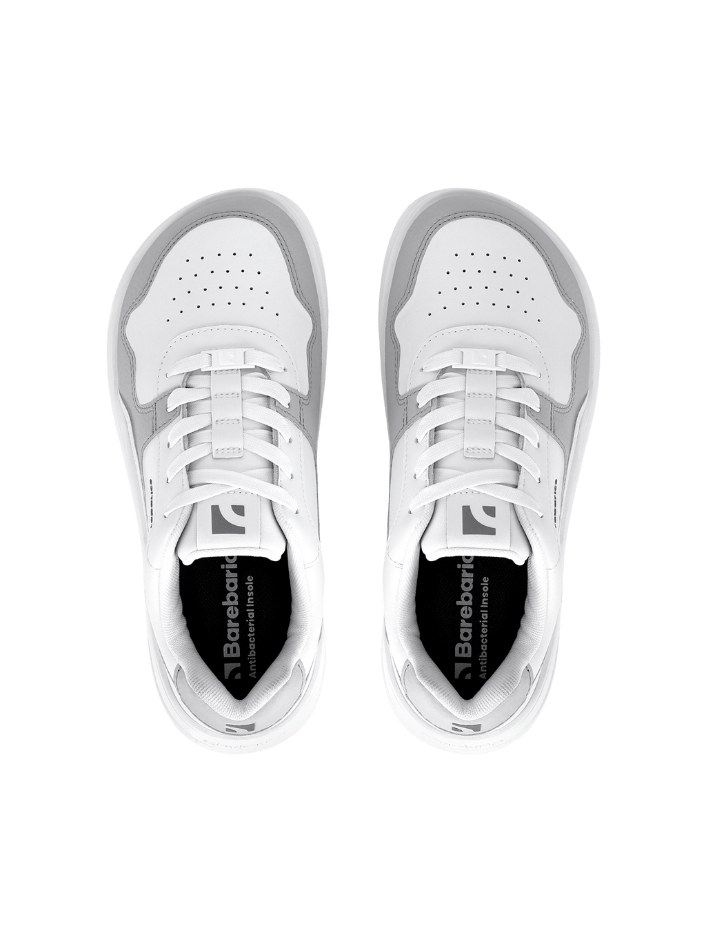 Barefoot Sneakers Barebarics Zing - White & Light Grey - Barefoot Shoe Store