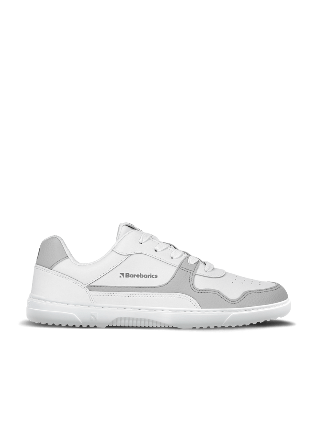 Barefoot Sneakers Barebarics Zing - White & Light Grey - Barefoot Shoe Store