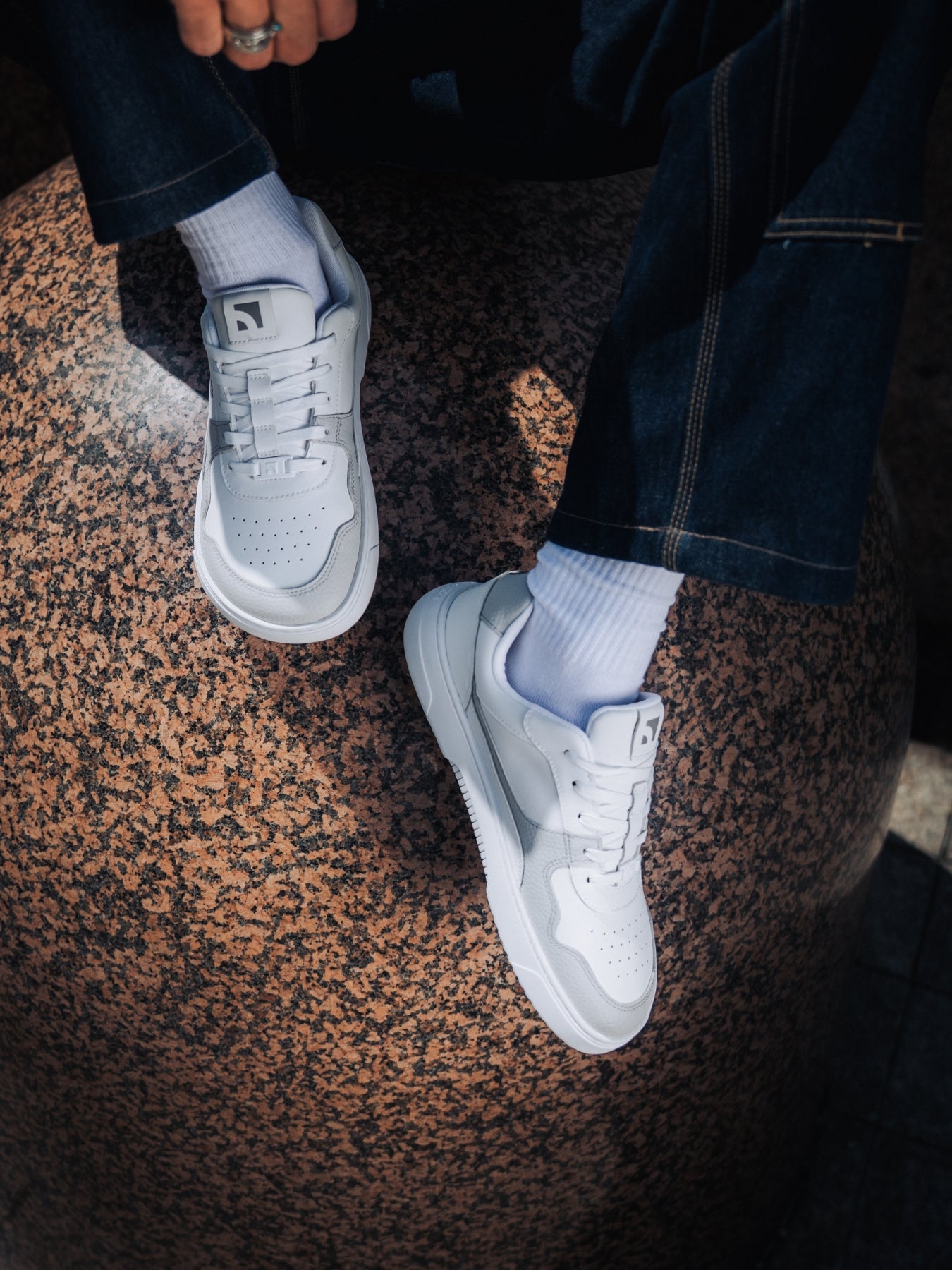 Barefoot Sneakers Barebarics Zing - White & Light Grey - Barefoot Shoe Store