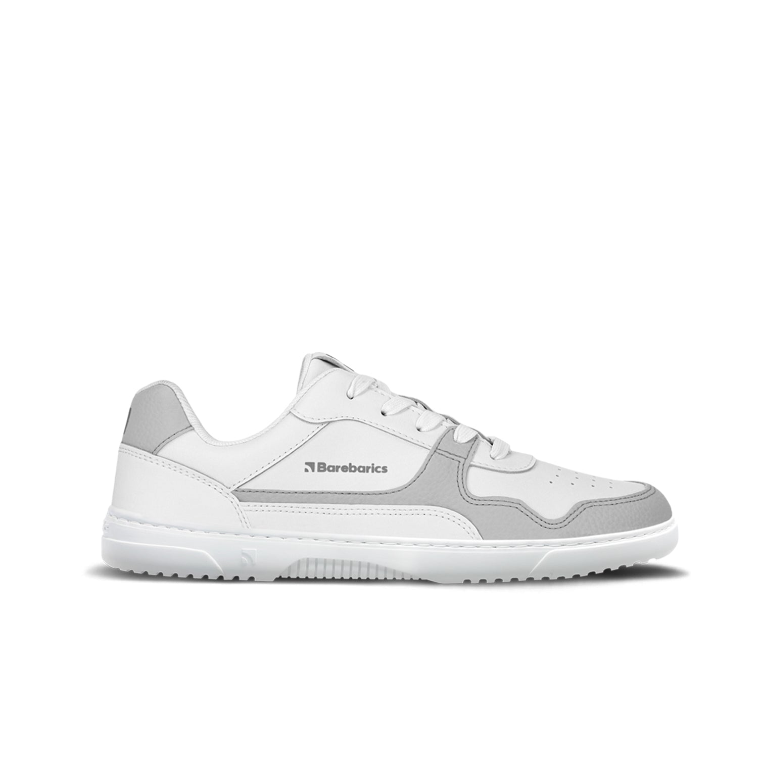 Barefoot Sneakers Barebarics Zing - White & Light Grey - Barefoot Shoe Store