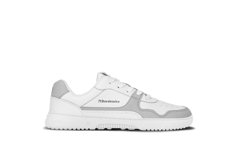 Barefoot Sneakers Barebarics Zing - White & Light Grey - Barefoot Shoe Store