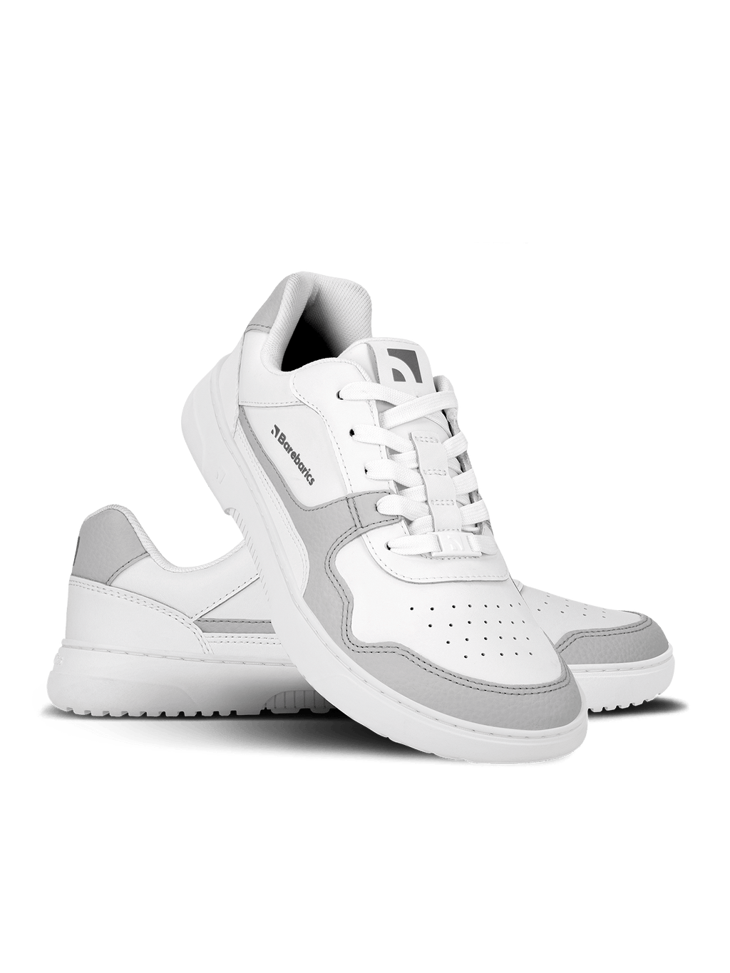 Barefoot Sneakers Barebarics Zing - White & Light Grey - Barefoot Shoe Store