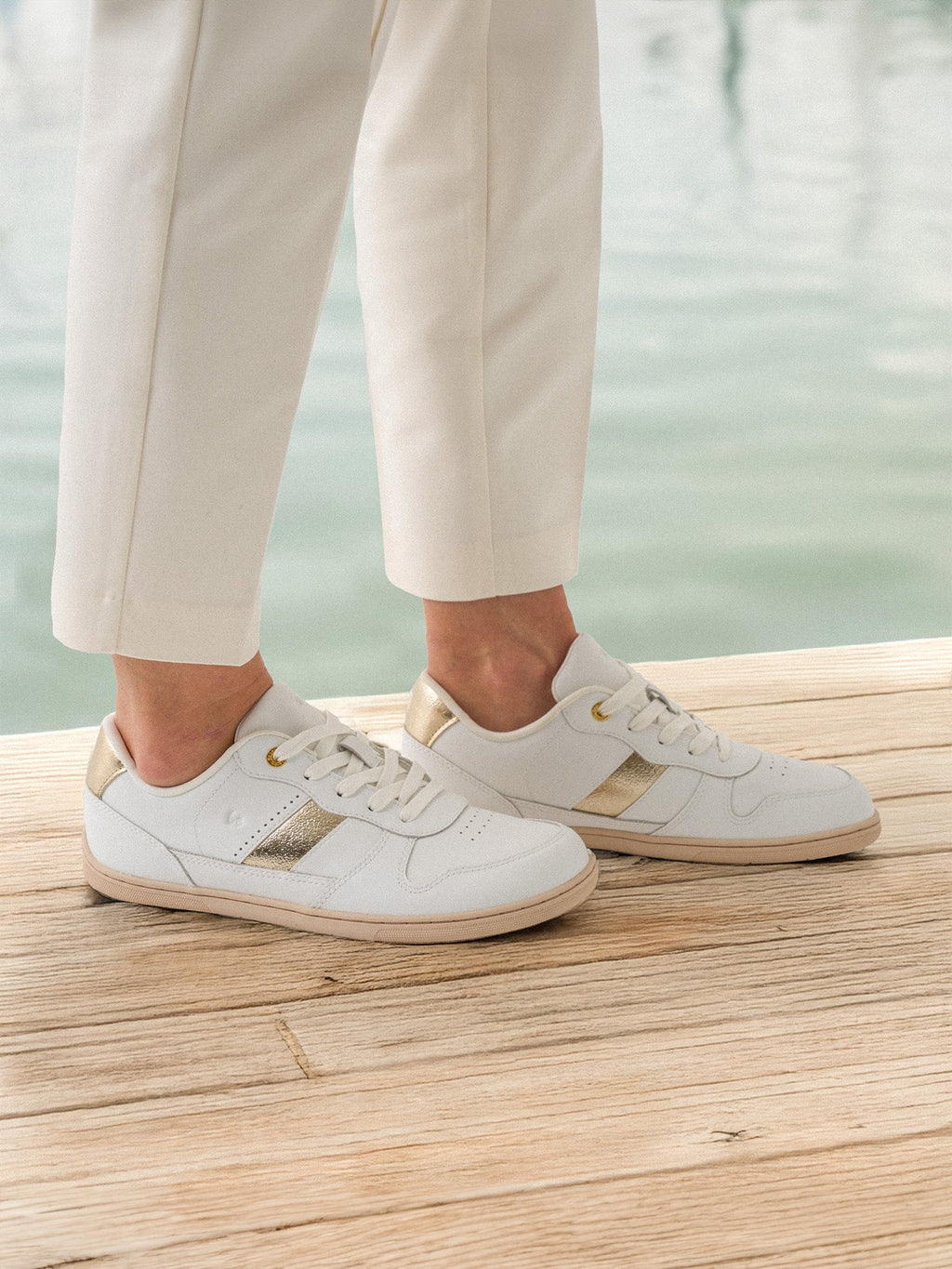 Barefoot Sneakers Be Lenka Cellestia - White & Gold - Barefoot Shoe Store