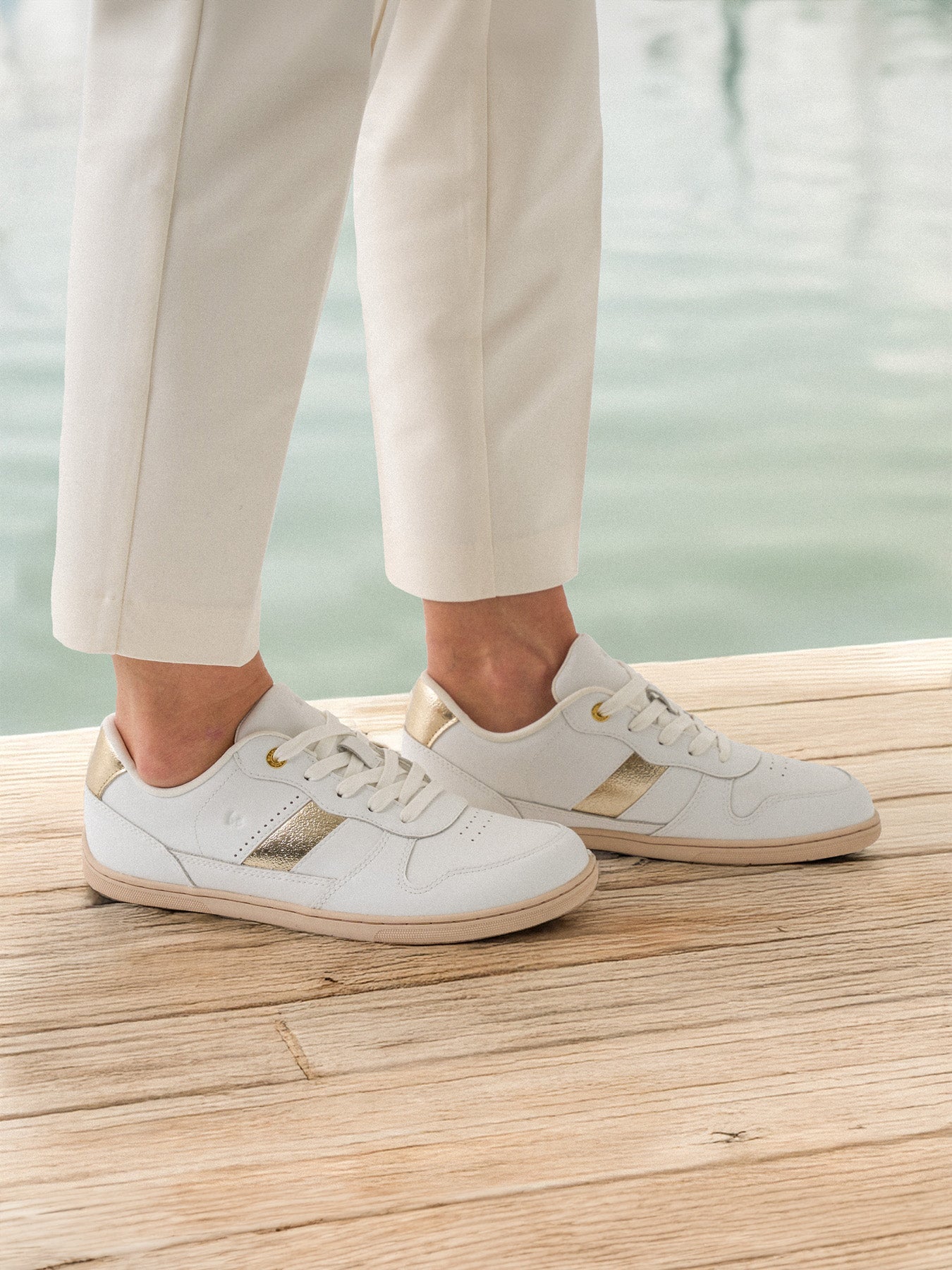 Barefoot Sneakers Be Lenka Cellestia - White & Gold - Barefoot Shoe Store