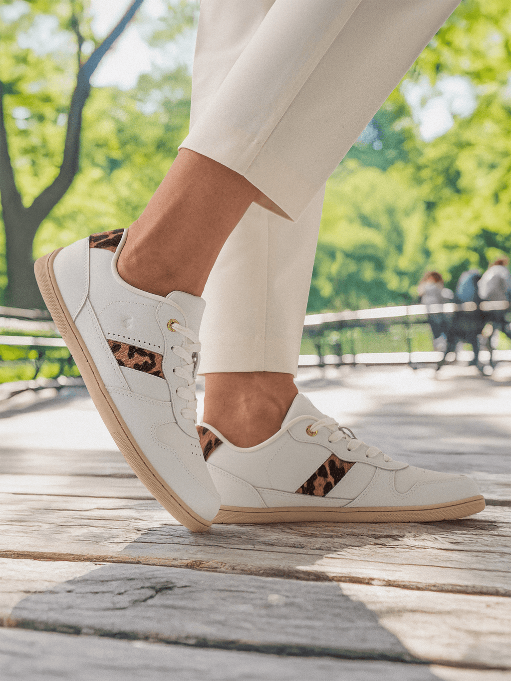 Barefoot Sneakers Be Lenka Cellestia - White & Leopard - Barefoot Shoe Store