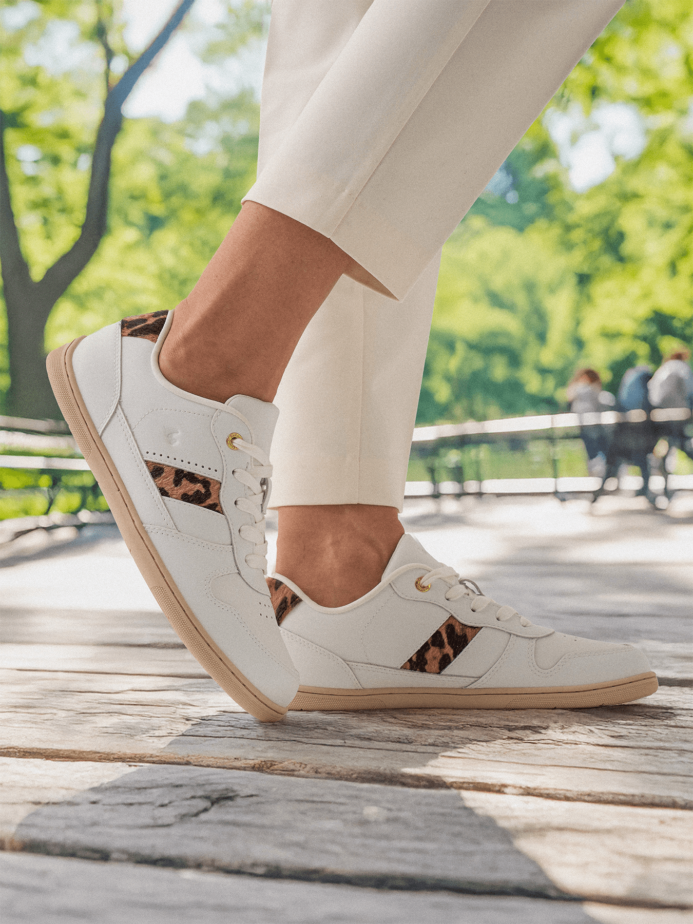 Barefoot Sneakers Be Lenka Cellestia - White & Leopard - Barefoot Shoe Store