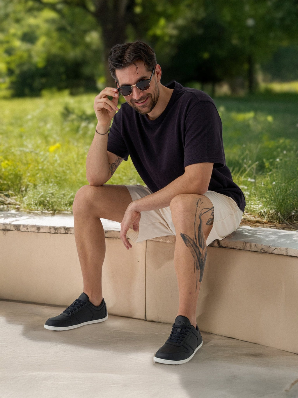 Barefoot Sneakers - Be Lenka Echo - Black & White - Barefoot Shoe Store