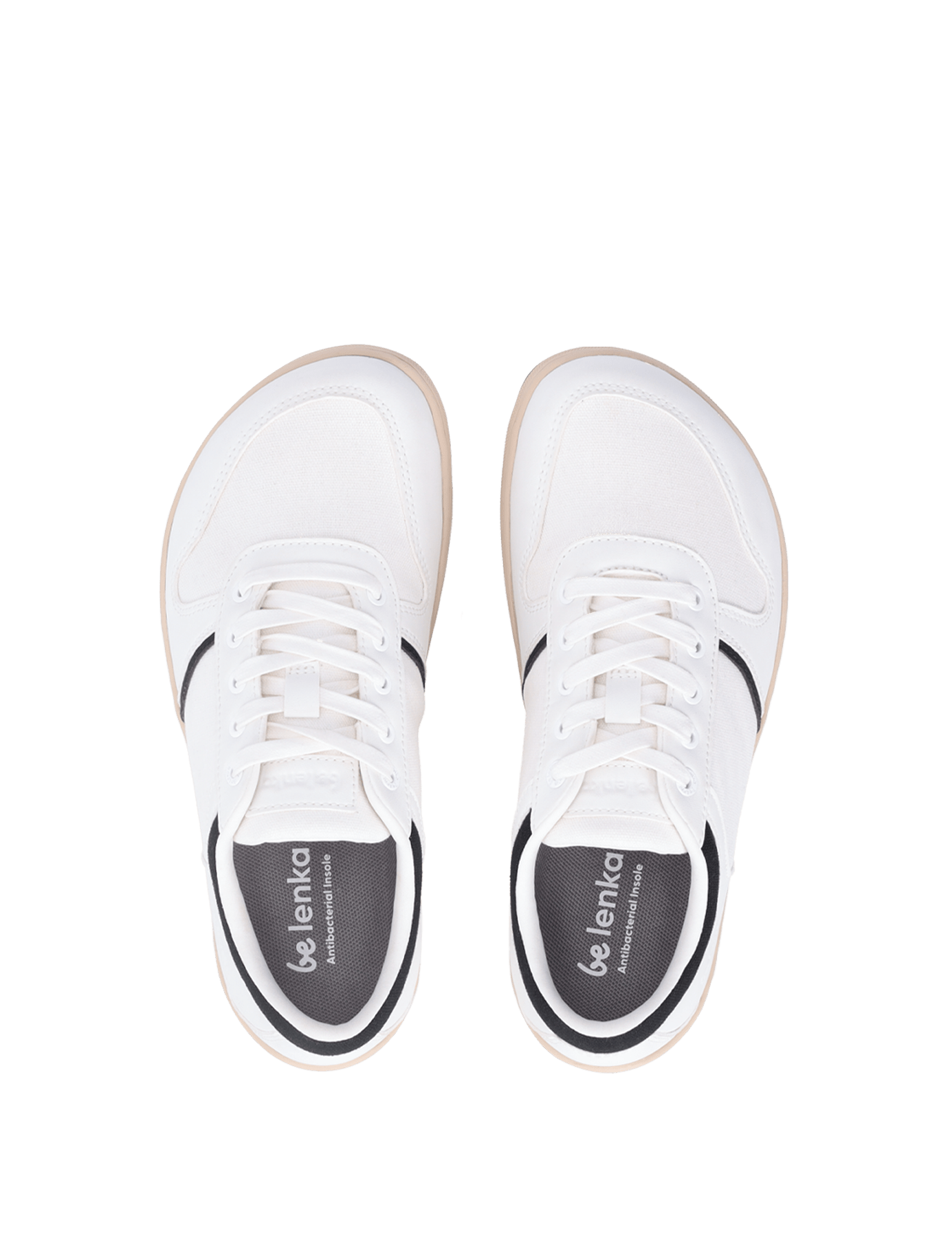 Barefoot Sneakers - Be Lenka Echo - White & Black Vegan - Barefoot Shoe Store