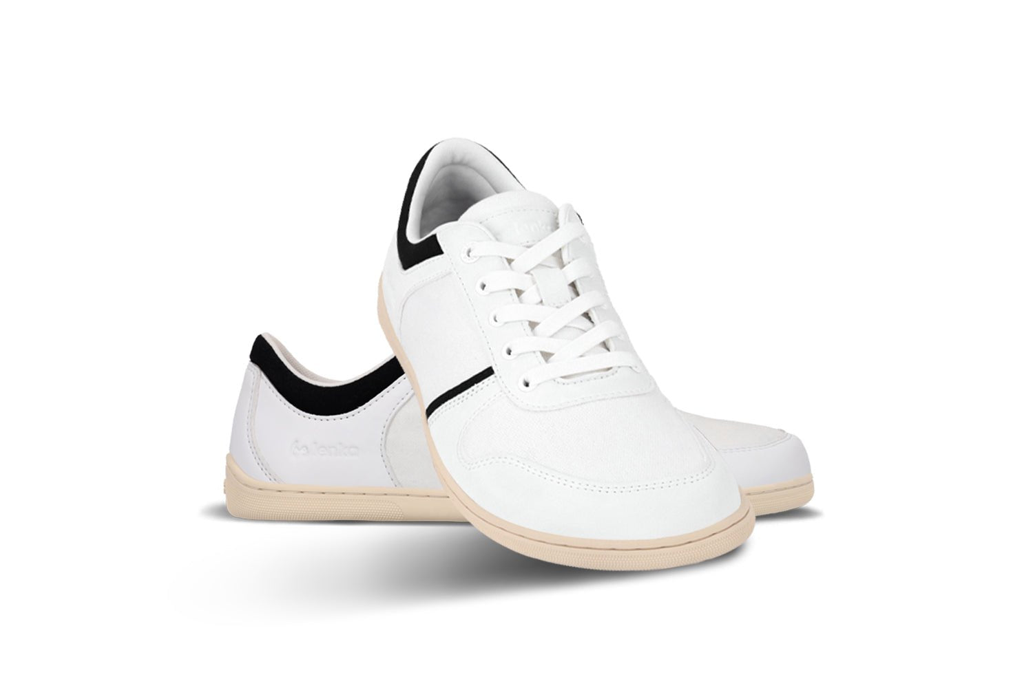 Barefoot Sneakers - Be Lenka Echo - White & Black Vegan - Barefoot Shoe Store