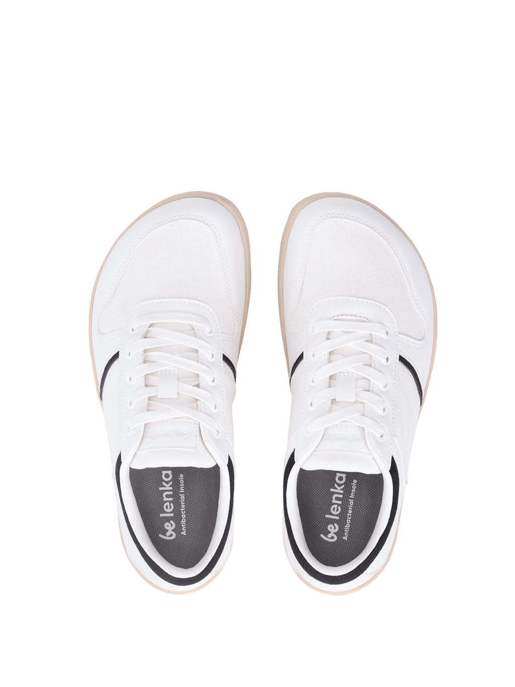 Barefoot Sneakers - Be Lenka Echo - White & Black Vegan - Barefoot Shoe Store