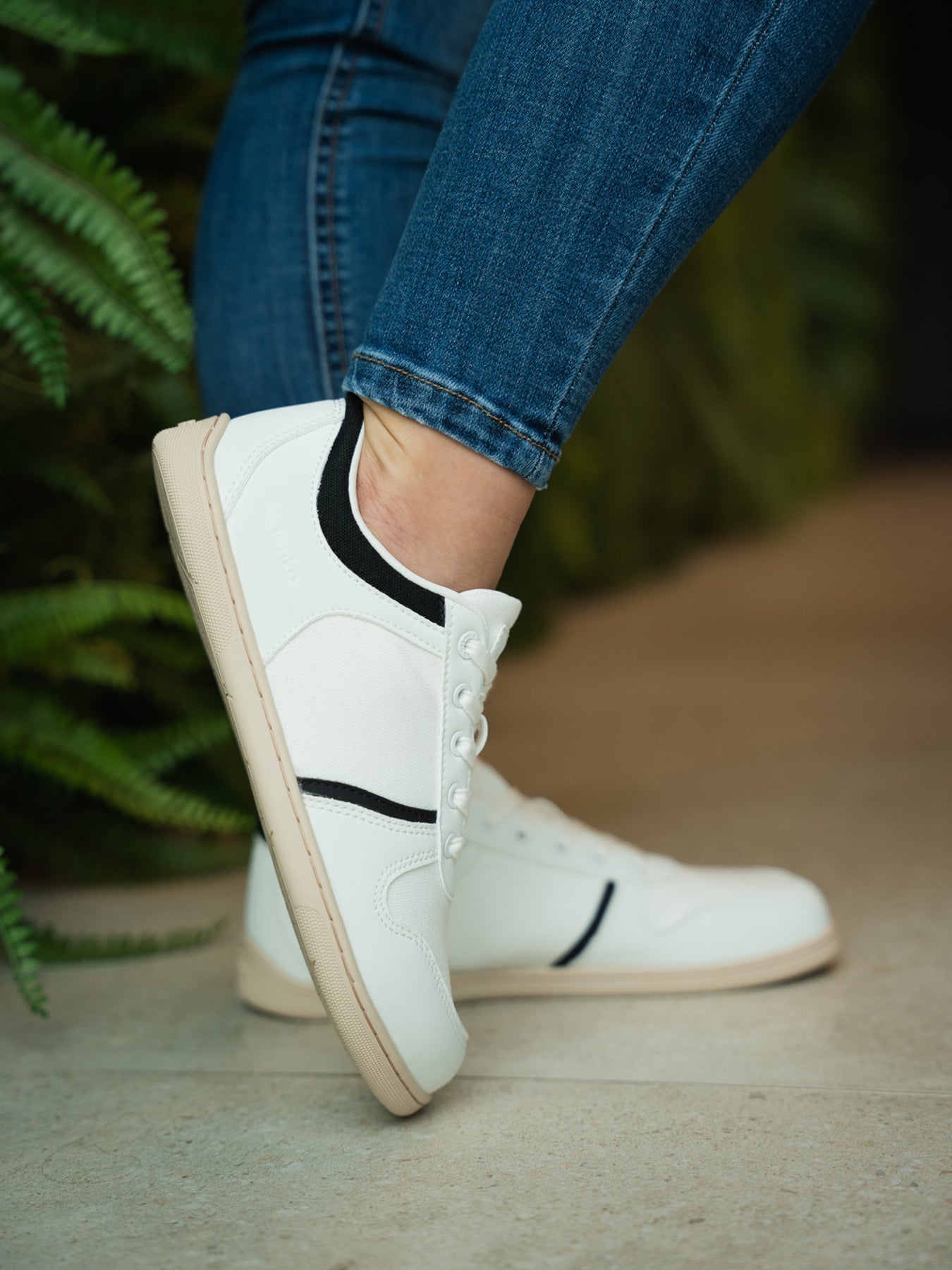 Barefoot Sneakers - Be Lenka Echo - White & Black Vegan - Barefoot Shoe Store