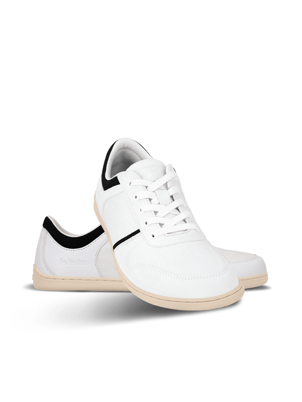 Barefoot Sneakers - Be Lenka Echo - White & Black Vegan - Barefoot Shoe Store