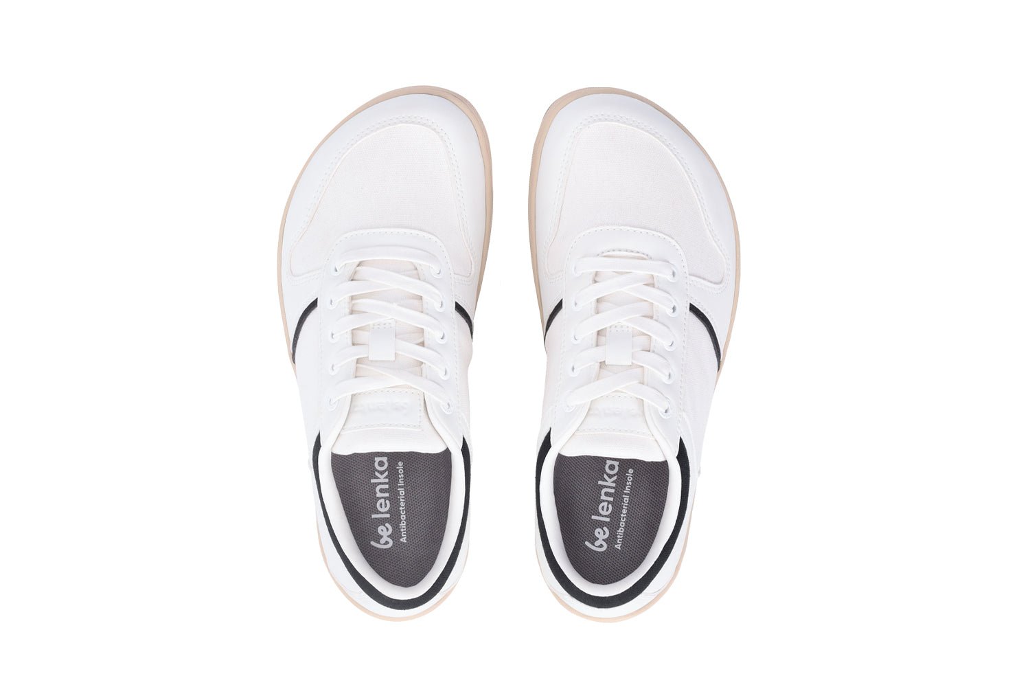 Barefoot Sneakers - Be Lenka Echo - White & Black Vegan - Barefoot Shoe Store