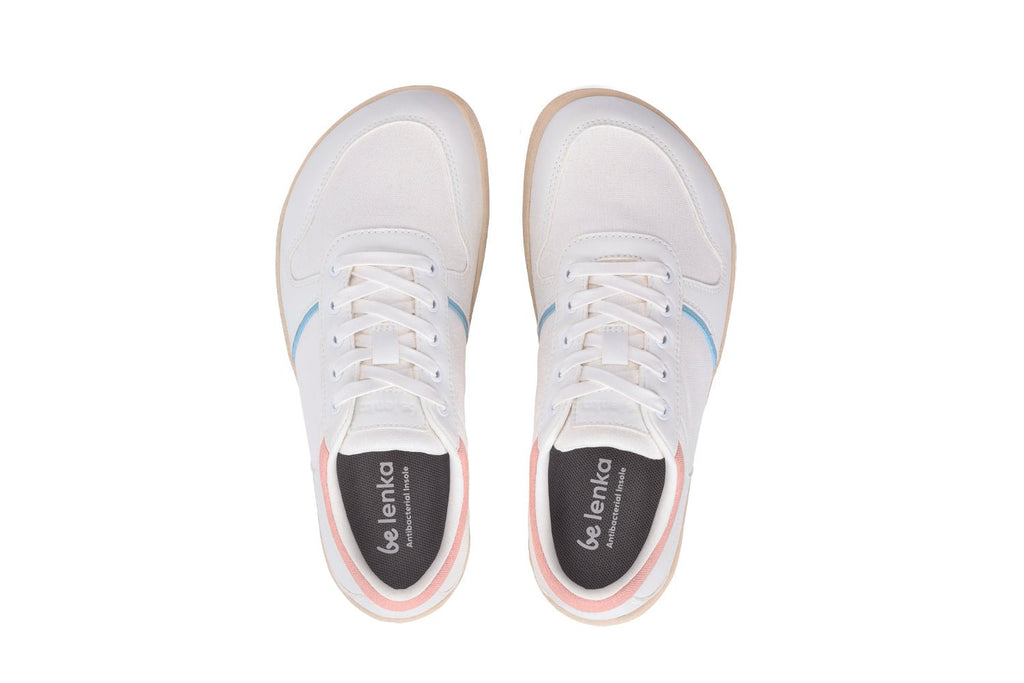 Barefoot Sneakers - Be Lenka Echo - White & Cotton Candy Vegan - Barefoot Shoe Store