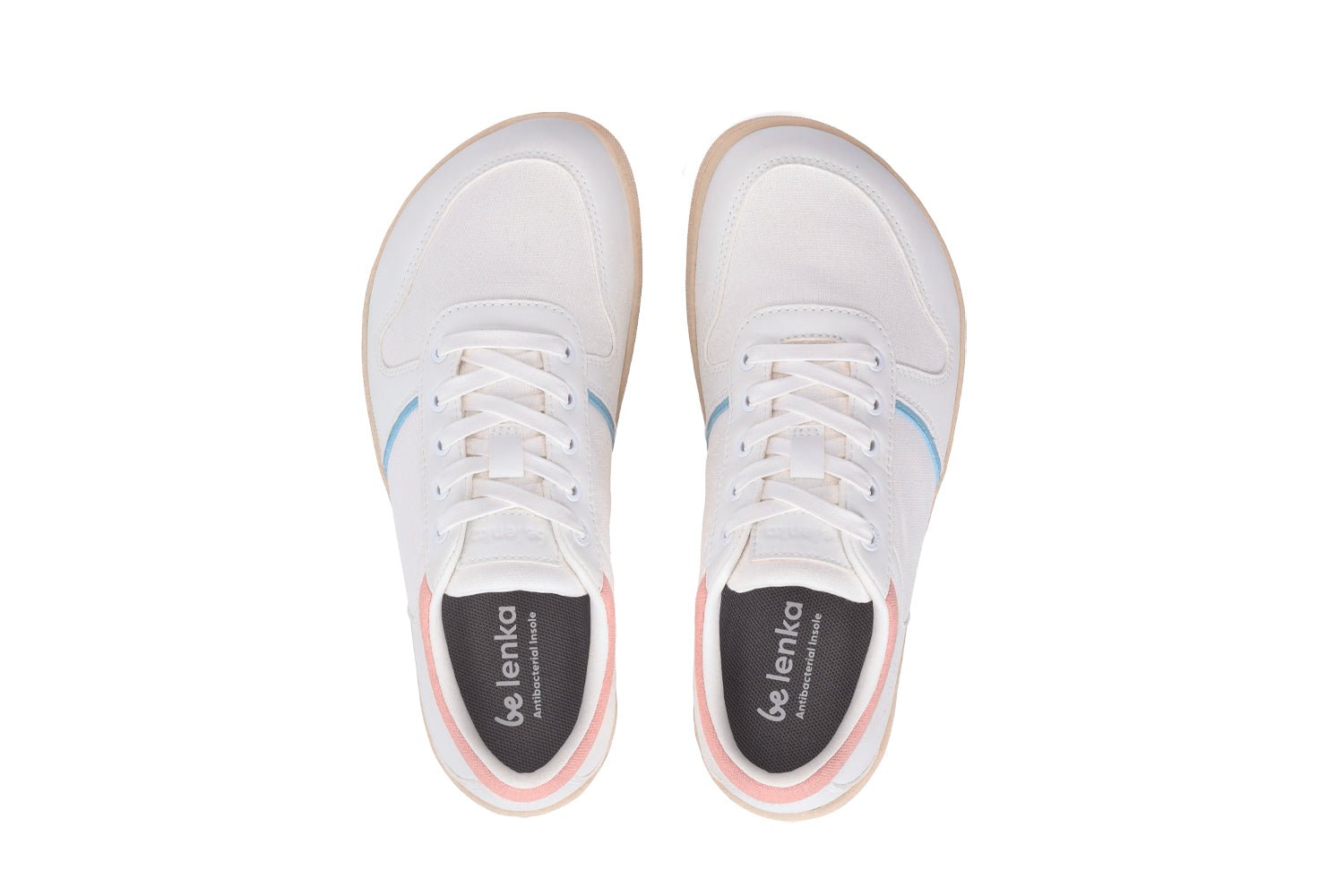 Barefoot Sneakers - Be Lenka Echo - White & Cotton Candy Vegan - Barefoot Shoe Store