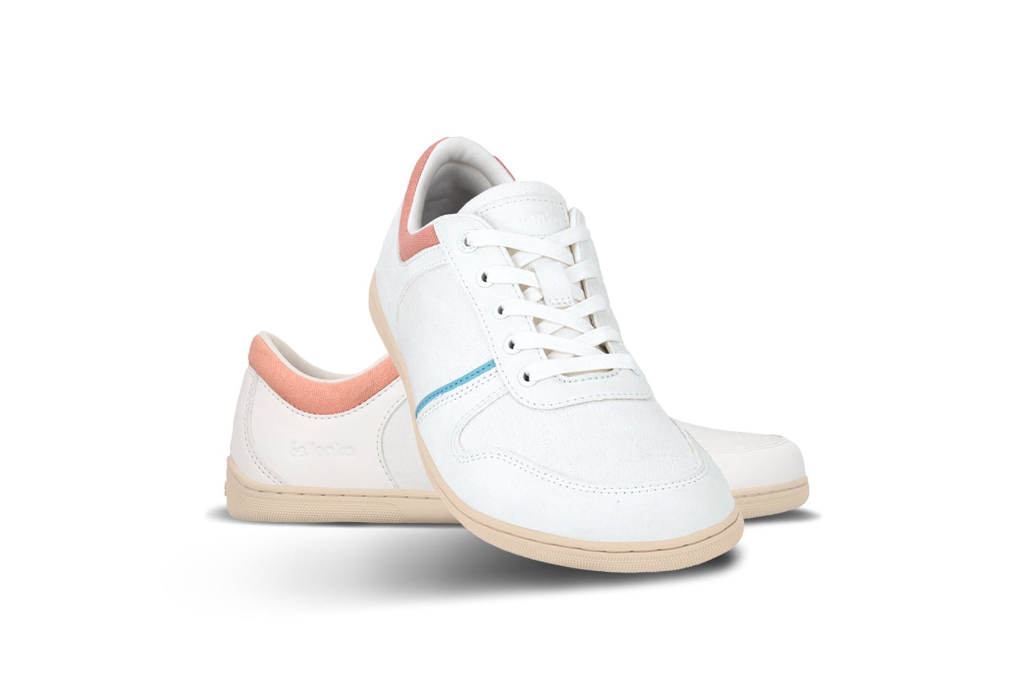 Barefoot Sneakers - Be Lenka Echo - White & Cotton Candy Vegan - Barefoot Shoe Store