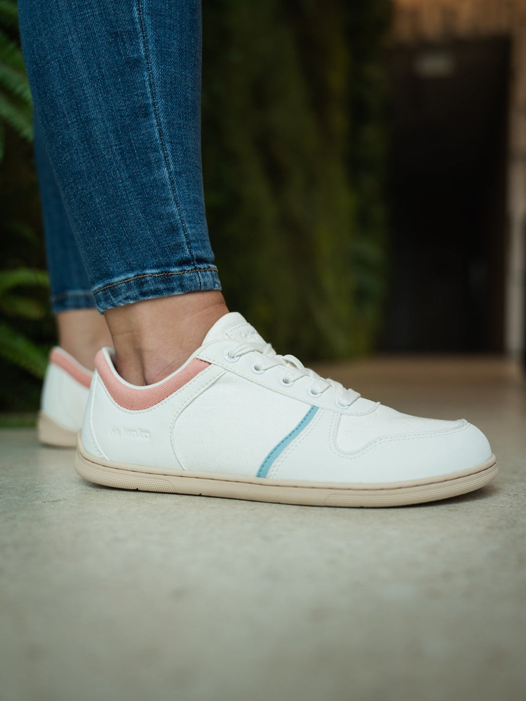 Barefoot Sneakers - Be Lenka Echo - White & Cotton Candy Vegan - Barefoot Shoe Store