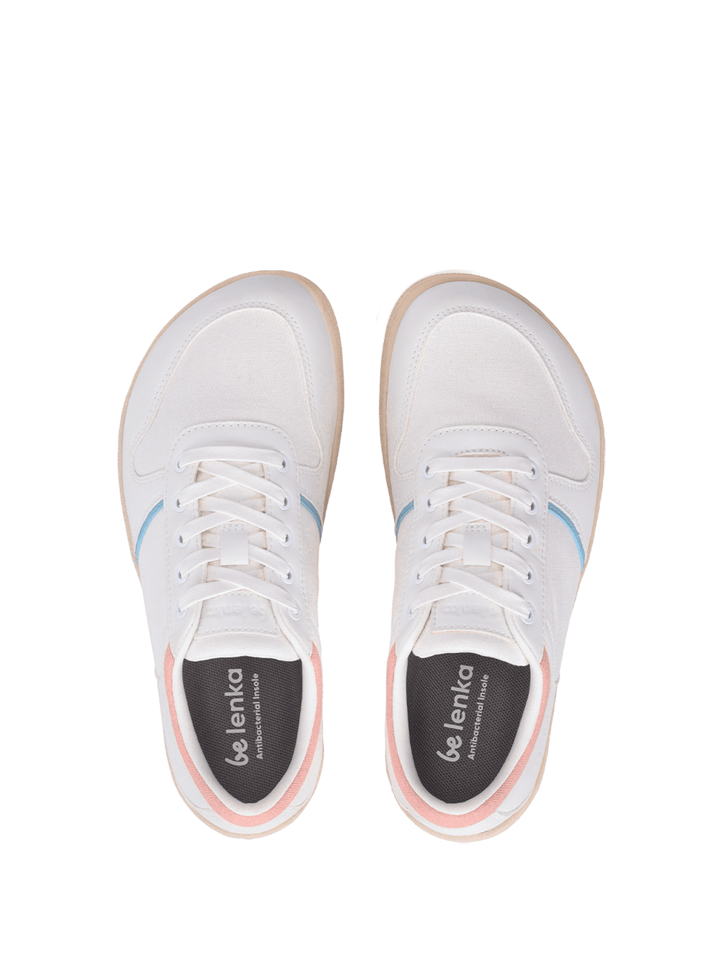 Barefoot Sneakers - Be Lenka Echo - White & Cotton Candy Vegan - Barefoot Shoe Store