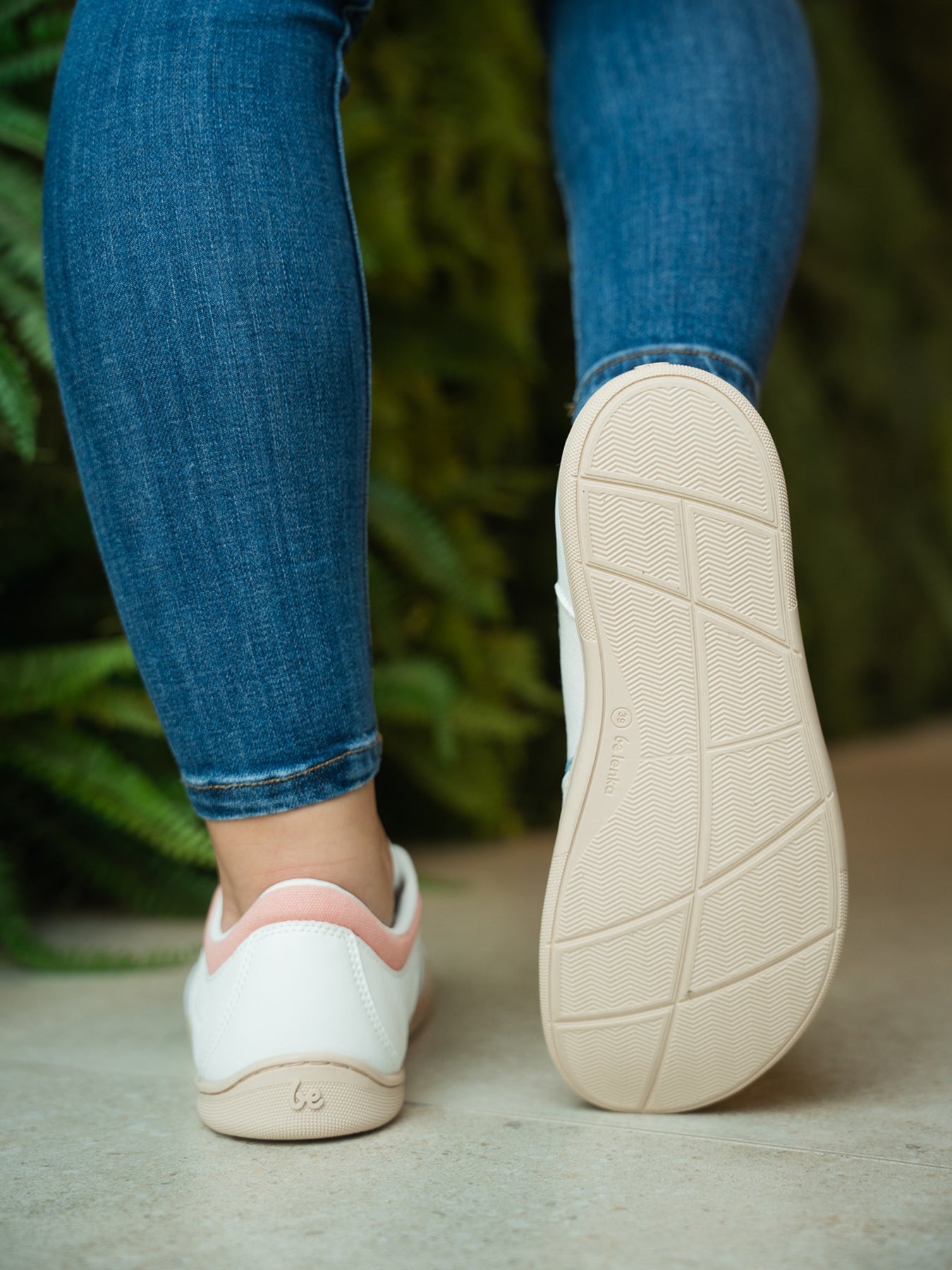 Barefoot Sneakers - Be Lenka Echo - White & Cotton Candy Vegan - Barefoot Shoe Store