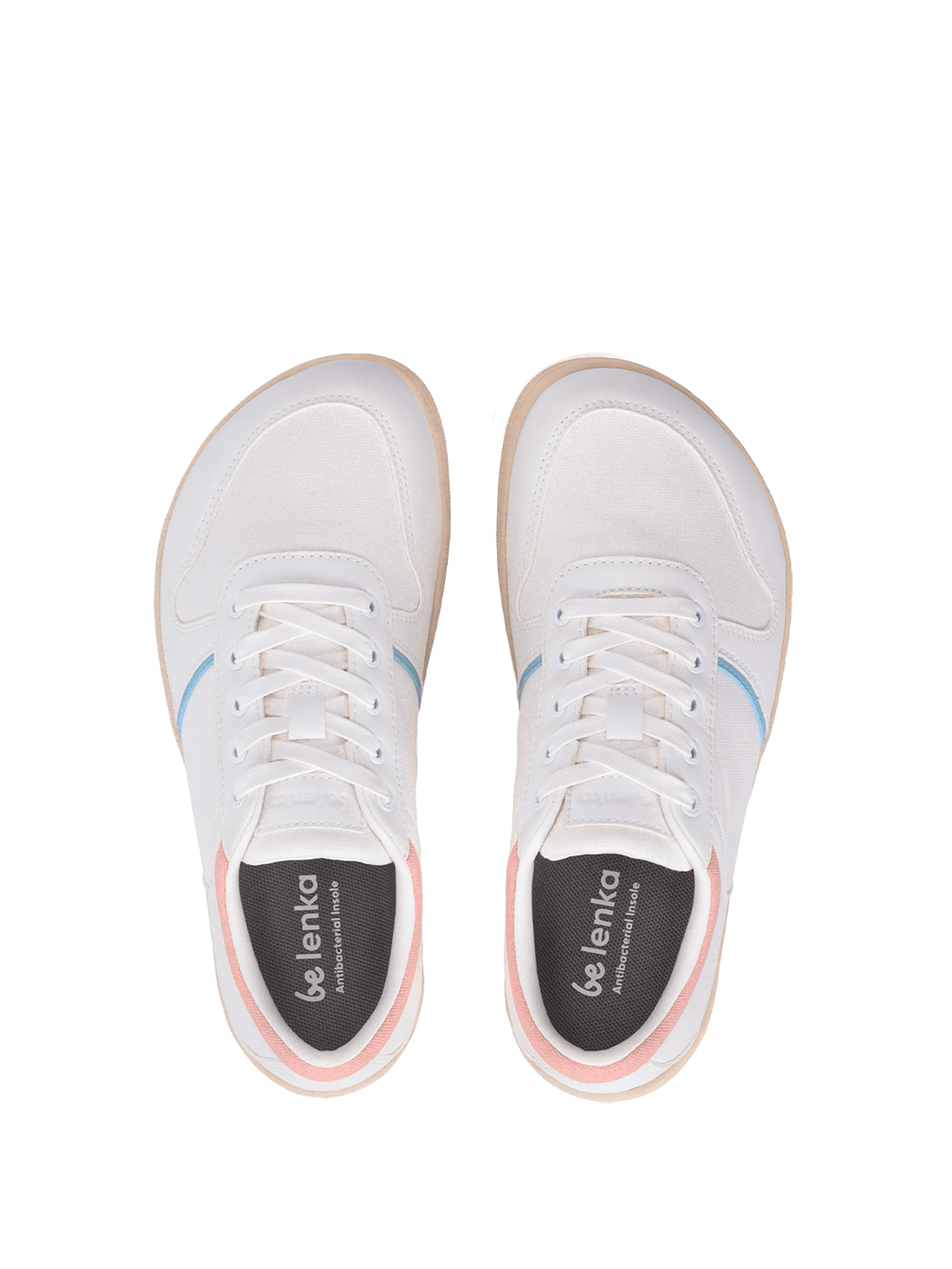 Barefoot Sneakers - Be Lenka Echo - White & Cotton Candy Vegan - Barefoot Shoe Store