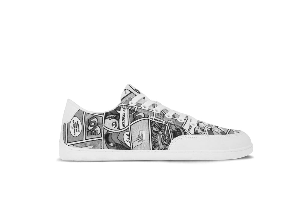 Barefoot Sneakers Be Lenka Rebound - Comics Black & White - Barefoot Shoe Store