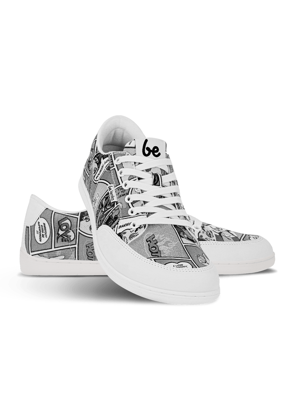 Barefoot Sneakers Be Lenka Rebound - Comics Black & White - Barefoot Shoe Store
