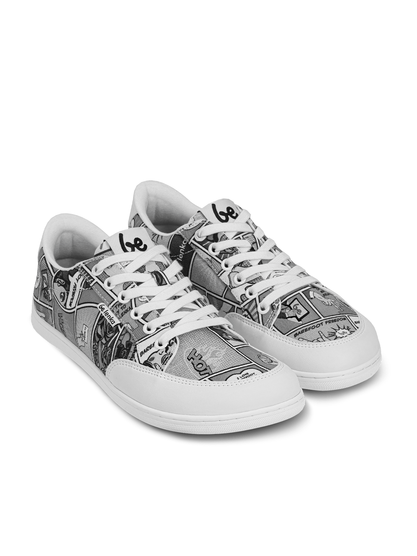 Barefoot Sneakers Be Lenka Rebound - Comics Black & White - Barefoot Shoe Store