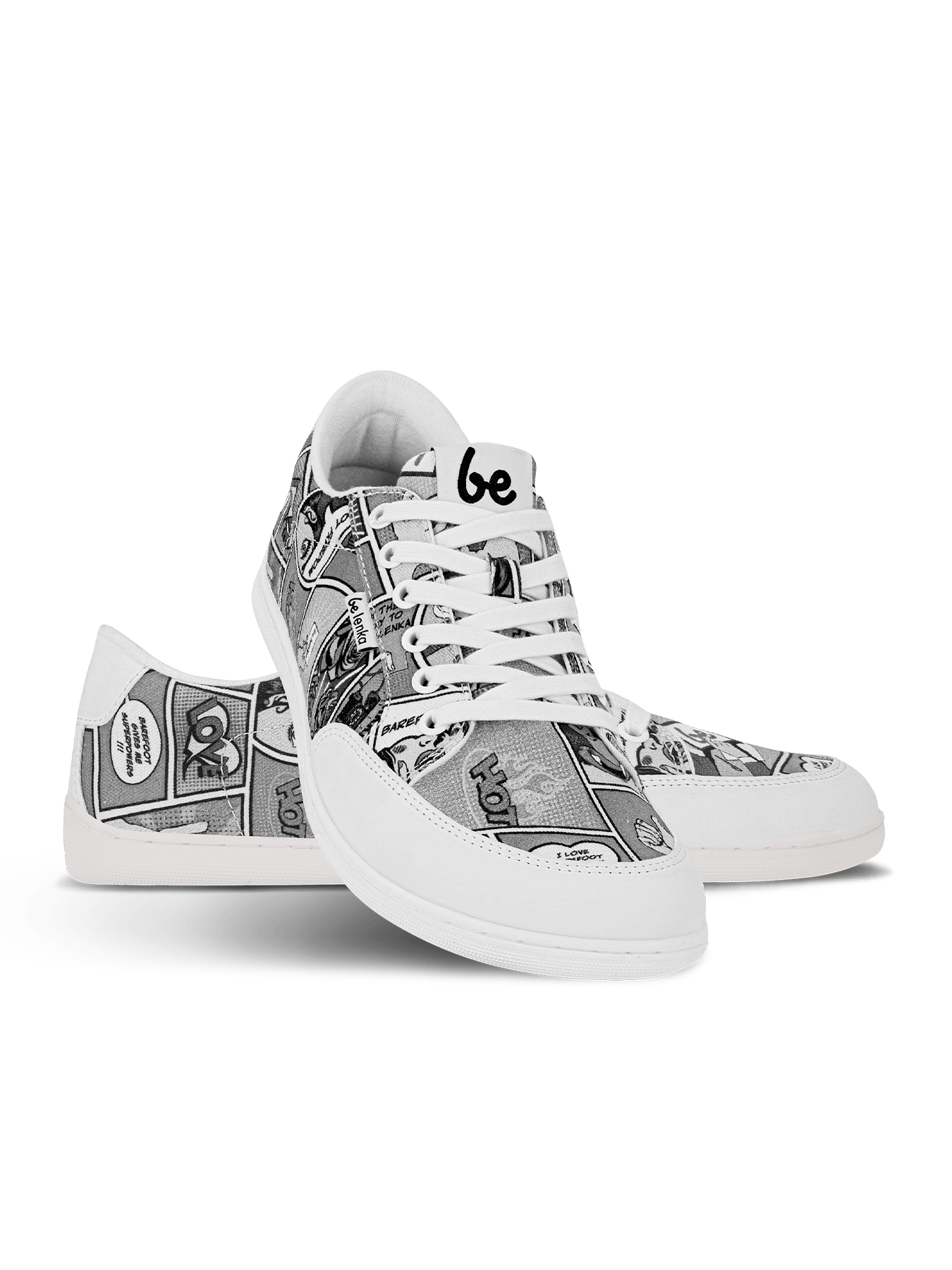 Barefoot Sneakers Be Lenka Rebound - Comics Black & White - Barefoot Shoe Store