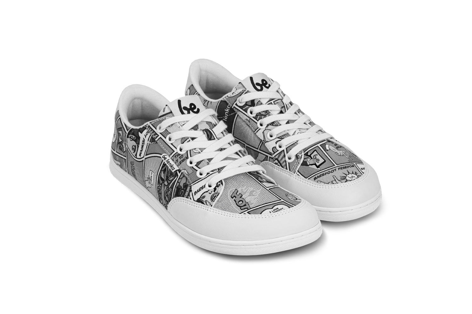 Barefoot Sneakers Be Lenka Rebound - Comics Black & White - Barefoot Shoe Store