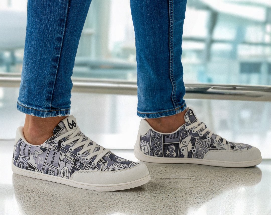 Barefoot Sneakers Be Lenka Rebound - Comics Black & White - Barefoot Shoe Store