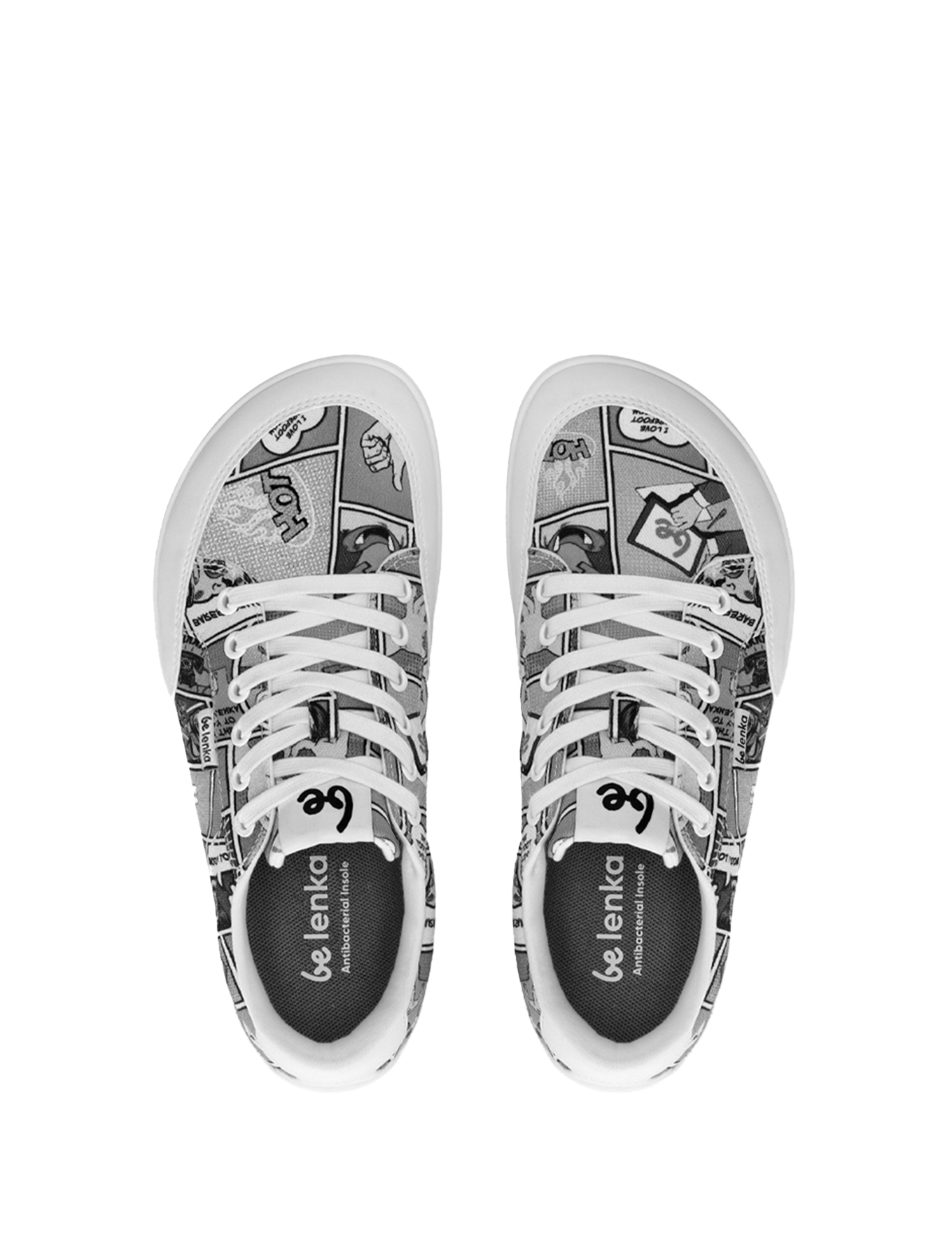 Barefoot Sneakers Be Lenka Rebound - Comics Black & White - Barefoot Shoe Store