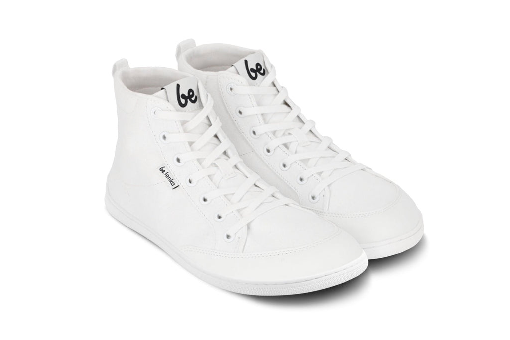 Barefoot Sneakers Be Lenka Rebound - High Top - All White - Barefoot Shoe Store