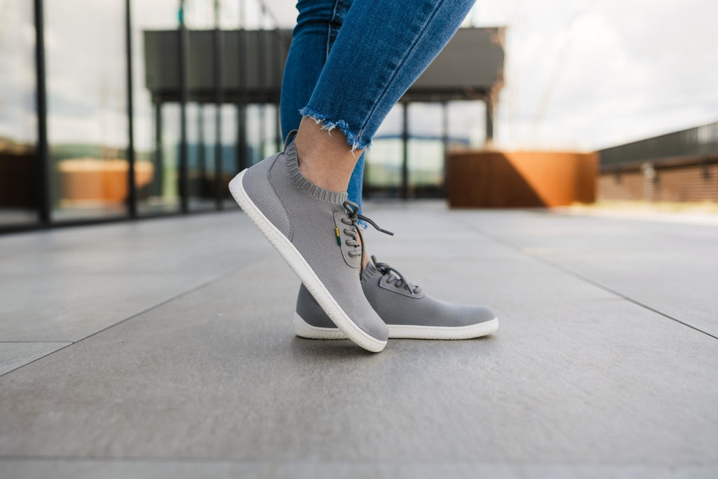 Barefoot Sneakers - Be Lenka Stride - Grey & White - Barefoot Shoe Store