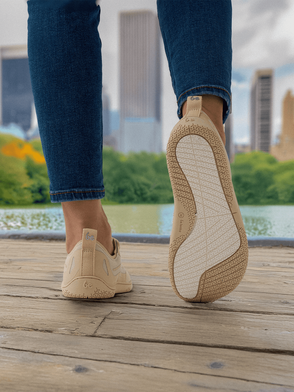 Barefoot Sneakers Be Lenka Velocity - Beige - Barefoot Shoe Store