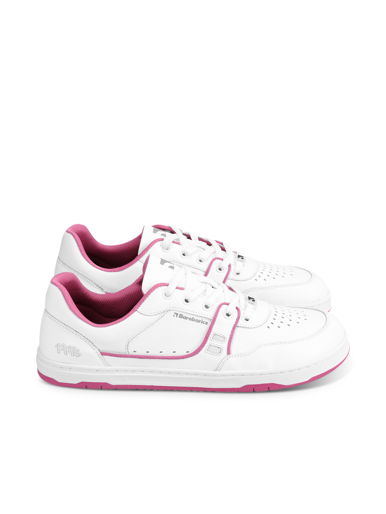 Barefoot Sneakers Barebarics Arise - White & Raspberry Pink
